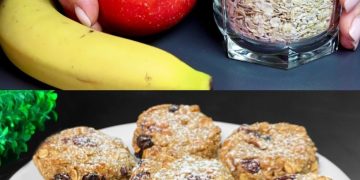 Gebackener Haferbrei mit Früchten und Nüssen