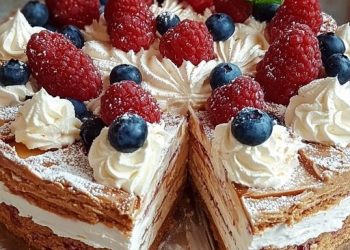 Schneemousse-Erdbeertorte