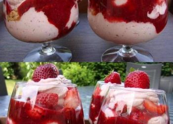 Erdbeer Quarkdessert in nur 5 Minuten, Traumhaft lecker!