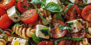 Nudelsalat mit Caprese