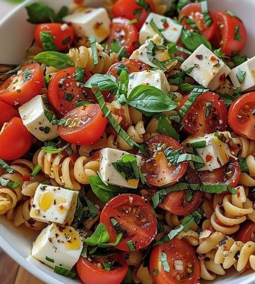 Nudelsalat mit Caprese