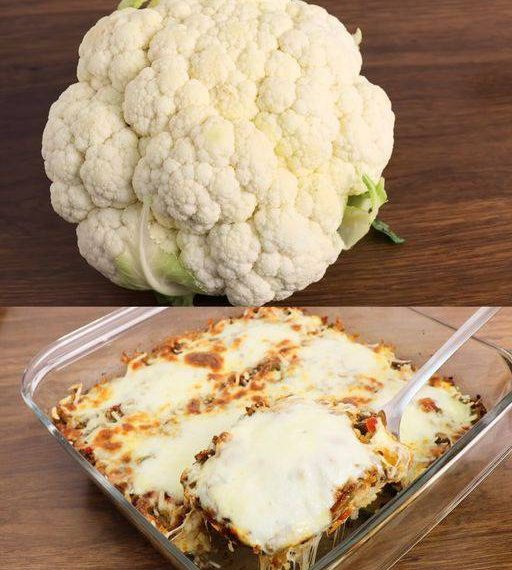 Rezept für Blumenkohl-Hackfleisch-Auflauf