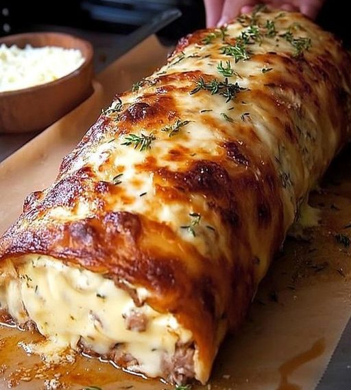 Hackfleisch Käse Rolle