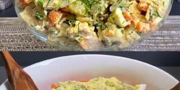Längst vergessener Salat, aber sehr lecker aus einfachen Produkten! Keine Mayonnaise