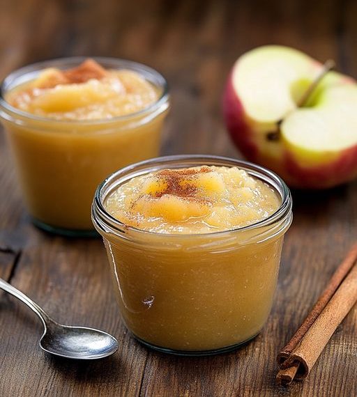 Apfelmus-Vanillepudding-Kuchen