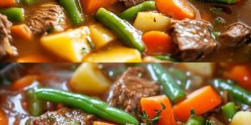 Rindfleischsuppe mit Gemüse