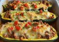 Gefüllte Zucchini mit Hackfleisch und Käse