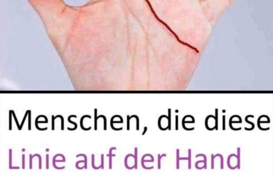 Menschen, die diese Linie auf der Hand haben, sind etwas ganz Besonderes