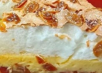 Neues Apfelkuchenrezept. Zarter Apfelkuchen, der auf der Zunge zergeht. Einfaches und schnelles Rezept.