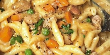 Schupfnudel-Hähnchen-Gemüsepfanne