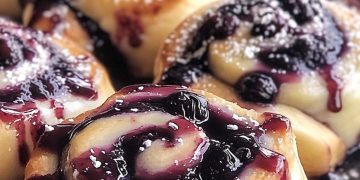 Blaubeer-Cheesecake-Rollen 🫐