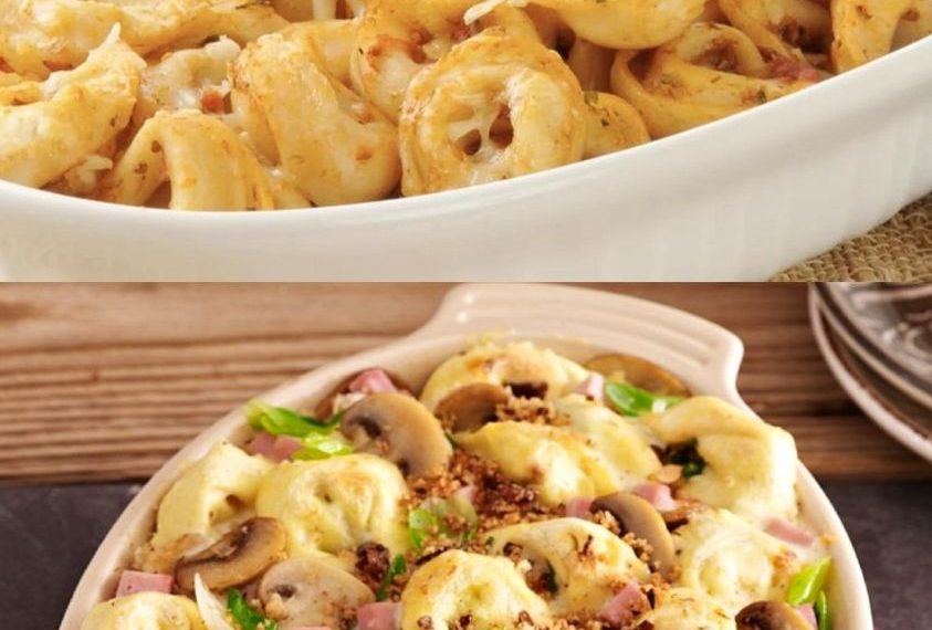 Hähnchen Tortellini Auflauf mit Käse