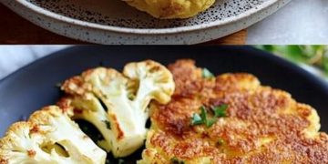 Ich konnte es täglich essen, Blumenkohlschnitzel mit 2 Eier