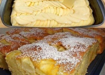 Apfelkuchen in 10 Minuten, meine Familie fragt ständig wann ich ihn wieder backe