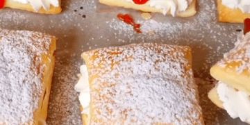 Gefüllte Blätterteig Teilchen, superschnell und sowas von lecker