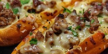 Philly Cheesesteak Knoblauchbrot