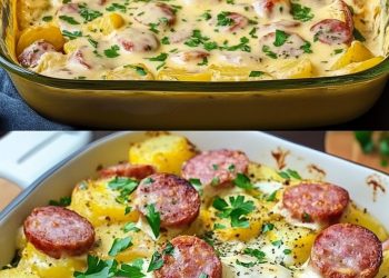 Wooow bereite ich mindestens 2x die Woche, Kartoffel-Gratin mit Würstchen