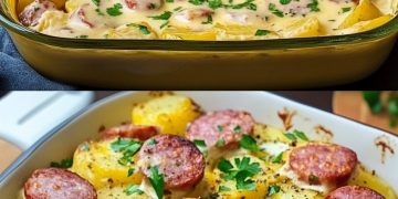 Wooow bereite ich mindestens 2x die Woche, Kartoffel-Gratin mit Würstchen