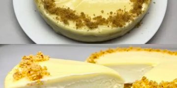 Käsekuchen mit weißer Schokolade ohne Backen