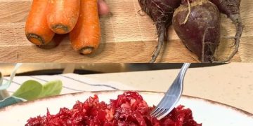 Süße und herzhafte Rote-Bete-Karotten-Pfanne