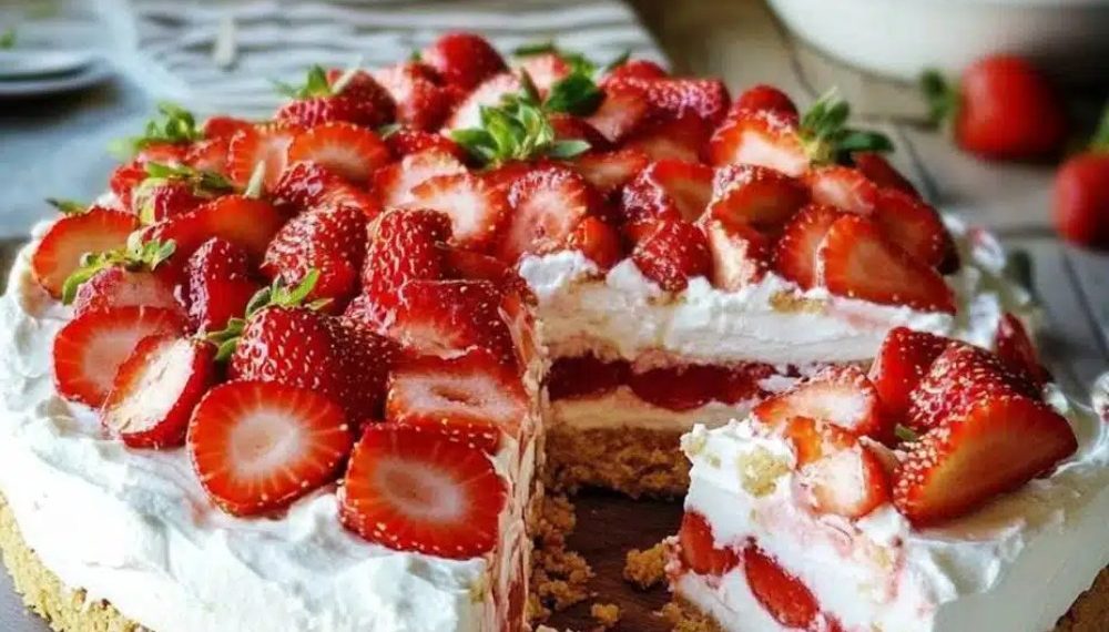 Achtung Suchtfaktor Erdbeerkuchen ohne Backen besser als Erdbeereis