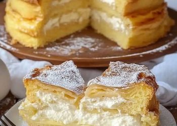 Polnischer Puddingkuchen mit 1 Packung Vanillepudding ein Traum