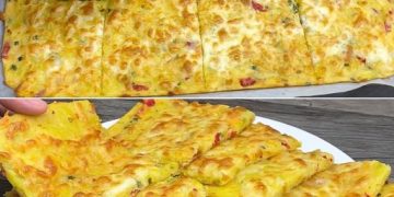 4 Kartoffeln, 3 Eier, Milch, Mehl und Mozzarella!