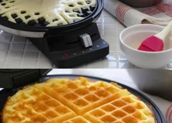 Superleckere Vanille Joghurt Waffeln in nur 1 Minute