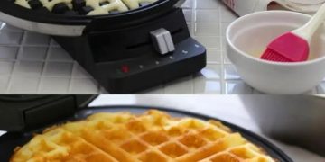 Superleckere Vanille Joghurt Waffeln in nur 1 Minute