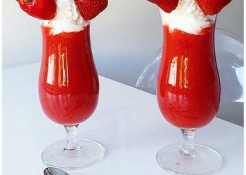 Schnelles Dessert, Himmel auf Erdbeeren