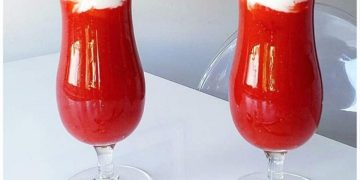 Schnelles Dessert, Himmel auf Erdbeeren