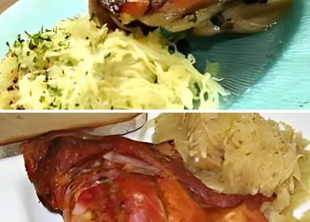 Schweinshaxe auf Sauerkraut 