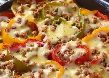 Gefüllter Paprika-Auflauf für jede Jahreszeit, ein absoluter Hingucker!