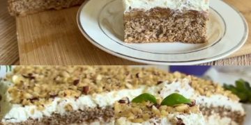 KUCHEN MIT ÄPFELN UND WALNÜSSEN: Besser als jeder Kuchen, den Sie probiert haben, und es ist schwer zu sagen, ob er besser riecht oder schmeckt.