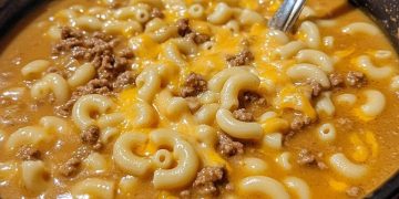 Vol llecker, Makkaroni Cheeseburger Suppe mit Suchtpotenzial