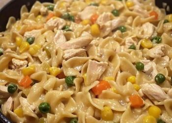 Mein billiges & faules Essen von gestern Abend, Hähnchenpasta