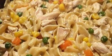 Mein billiges & faules Essen von gestern Abend, Hähnchenpasta