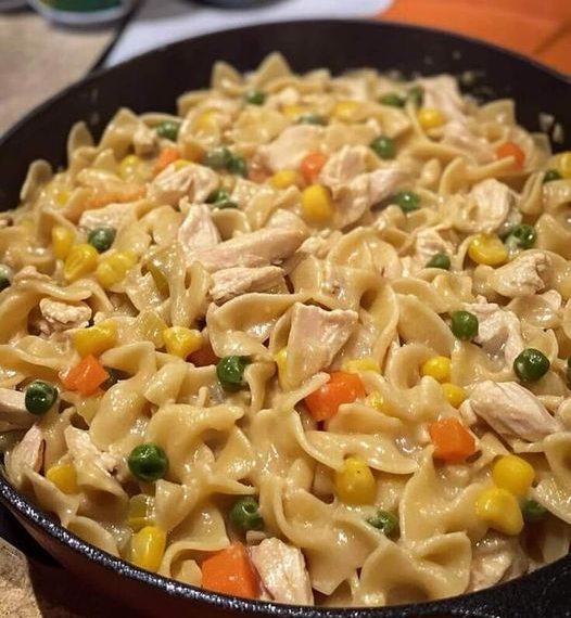 Mein billiges & faules Essen von gestern Abend, Hähnchenpasta