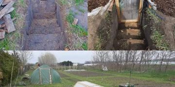 Unterirdisches Gewächshaus für den ganzjährigen Anbau.
