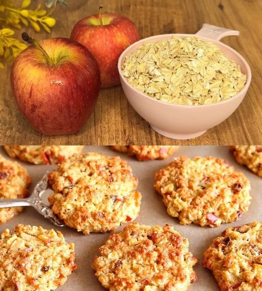 Haferflocken-Apfel-Kekse mit einem Hauch Orangenschale