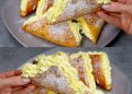 Blätterteig Teilchen mit Pudding