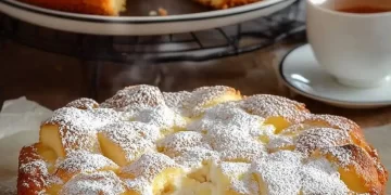 Apfelkuchen mit Vanillepudding