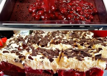 Schwarzwälder Kirschtorte vom Blech, schmeckt unfassbar lecker!