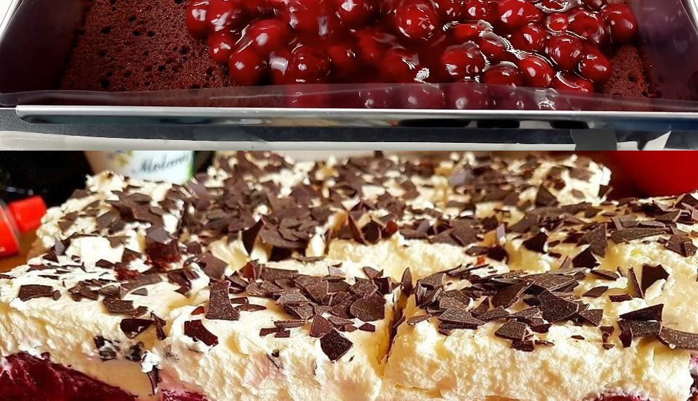 Schwarzwälder Kirschtorte vom Blech, schmeckt unfassbar lecker!