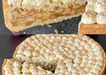 Apfel-Streuselkuchen mit Mascarpone-Sahne-Haube