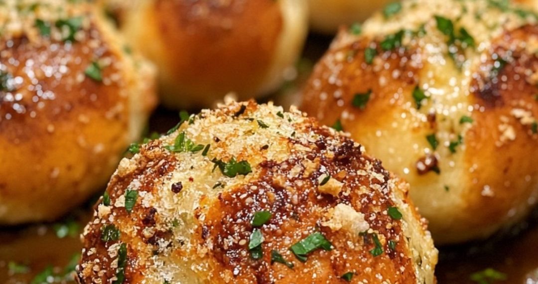 Knoblauchbrot-Fleischbällchen-Bombs