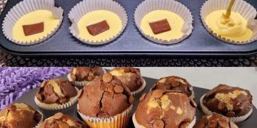 Es ist sooo lecker, Muffins in 3 Minuten bereit für den Ofen!