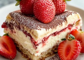  Weißes Schokoladen-Erdbeer-Tiramisu 