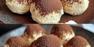 Tiramisu Kugeln mit 200 g Mascarpone und 120 g Löffelbiskuits