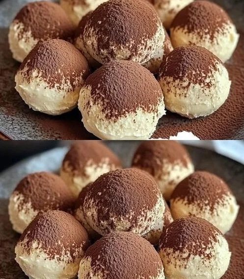 Tiramisu Kugeln mit 200 g Mascarpone und 120 g Löffelbiskuits